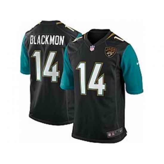 Nike Jacksonville Jaguars 14 Justin Blackmon Black Game NFL Jersey